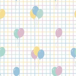 Girls Celebration Bib - Party Time Balloon Plaid