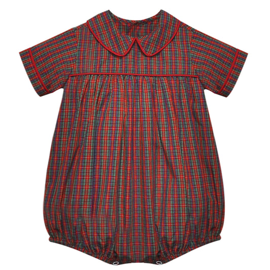 Red Plaid Reagan Boy Bubble