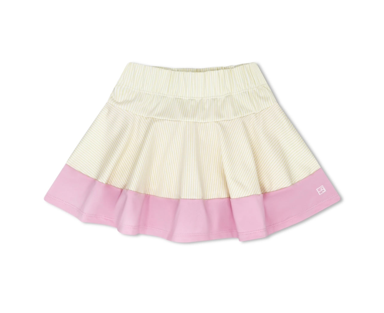 Amber Skort-Sunshine Yellow Ministripe