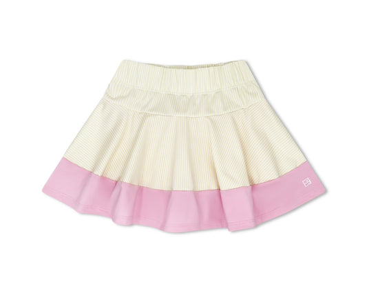 Amber Skort-Sunshine Yellow Ministripe