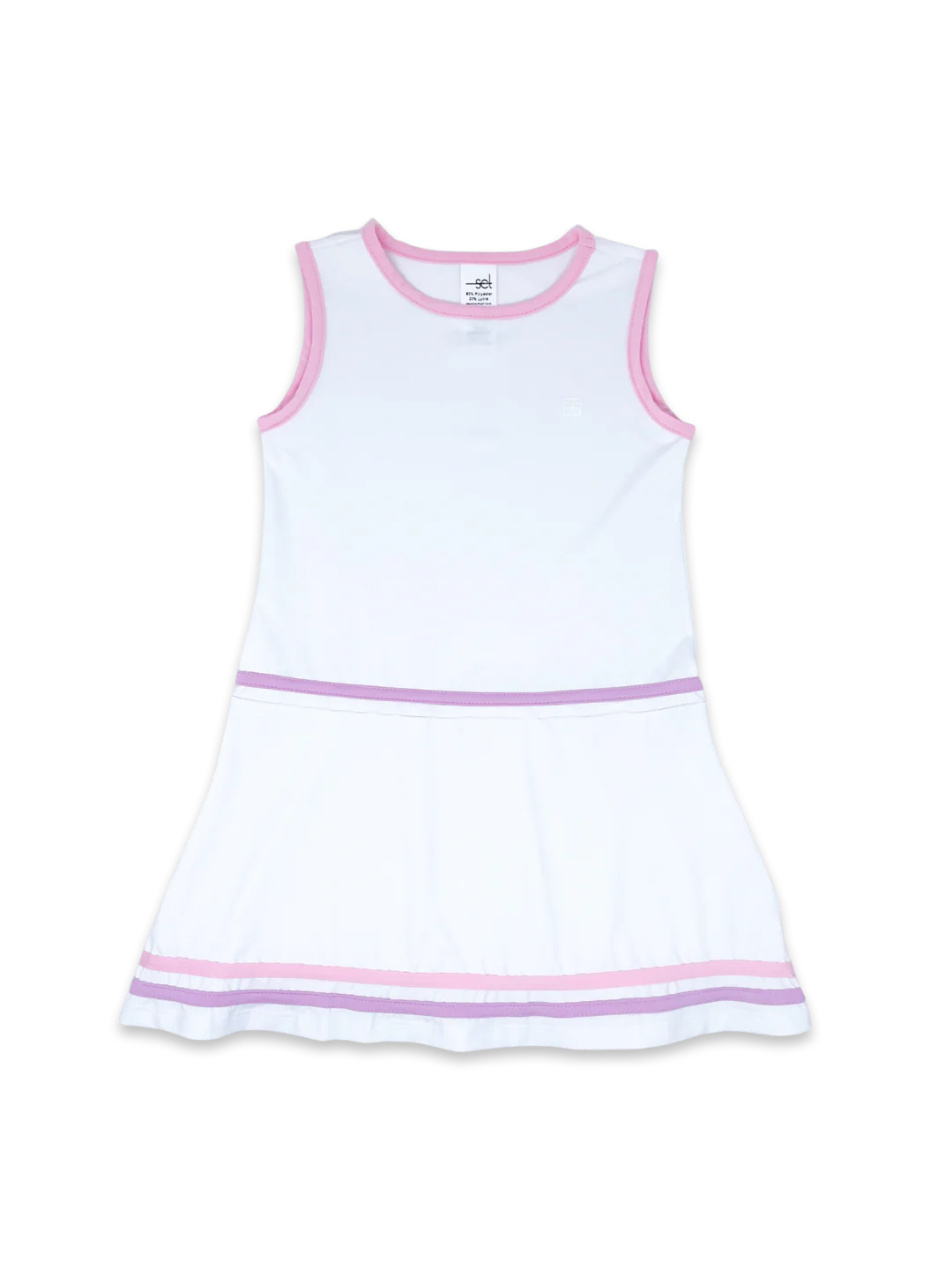 Jordan Dress - Pure Coconut, Cotton Candy Pink, Petal Purple