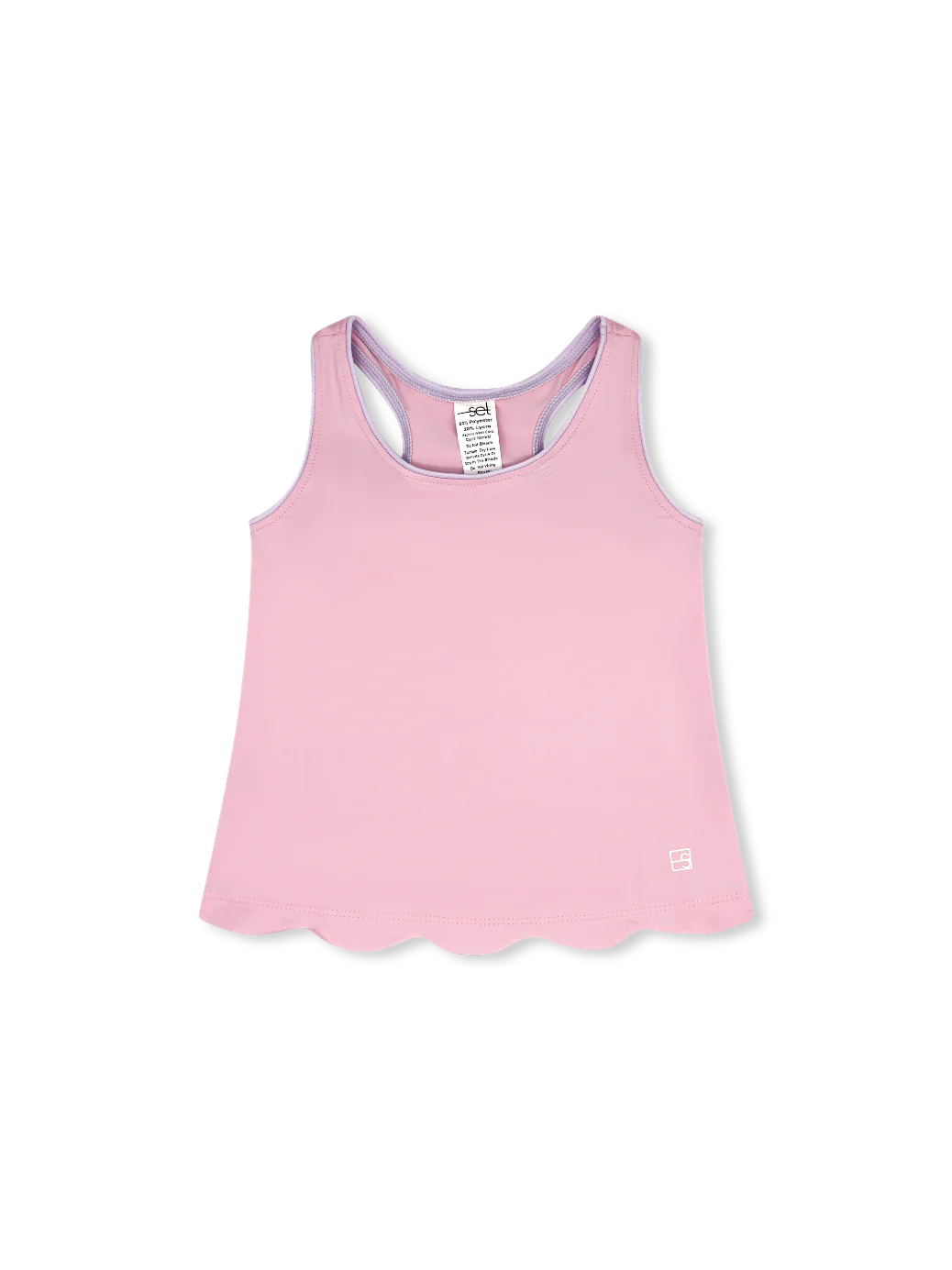 Anna Scallop Tank - Cotton Candy Pink, Petal Purple