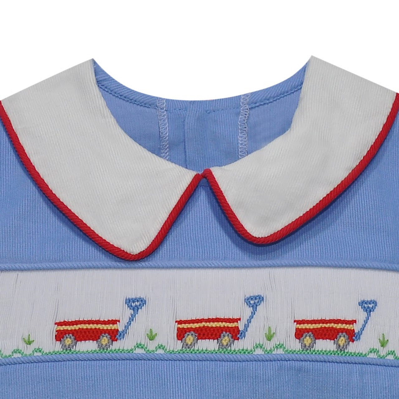 Blue Corduroy Williams Romper-Wagon