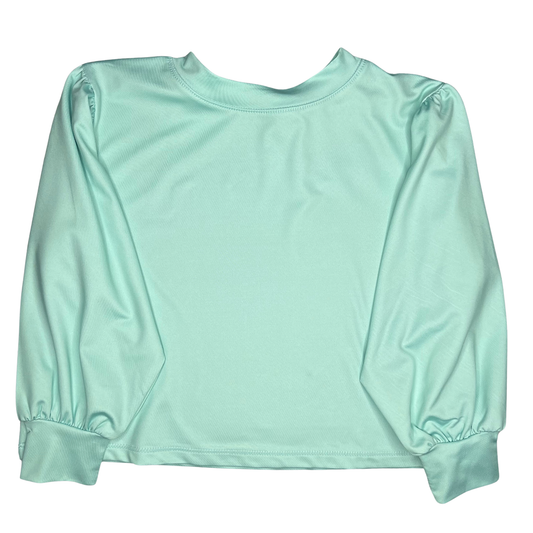 Blue Floral Boxy Aqua Top