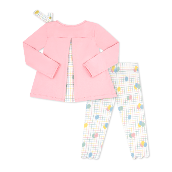 Madeline Legging Set Pensacola Pink, Party Time Balloon Plaid