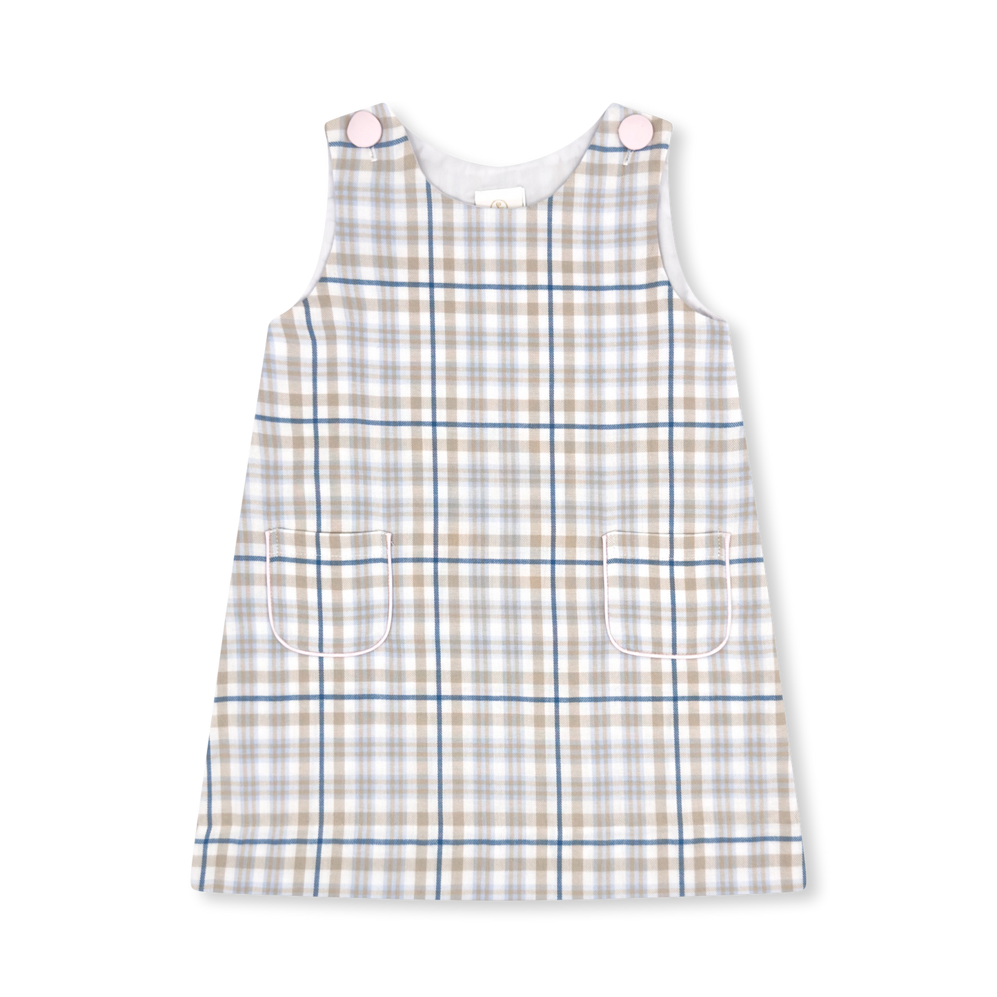 Julie Kirkland Jumper - Blue Khaki Plaid
