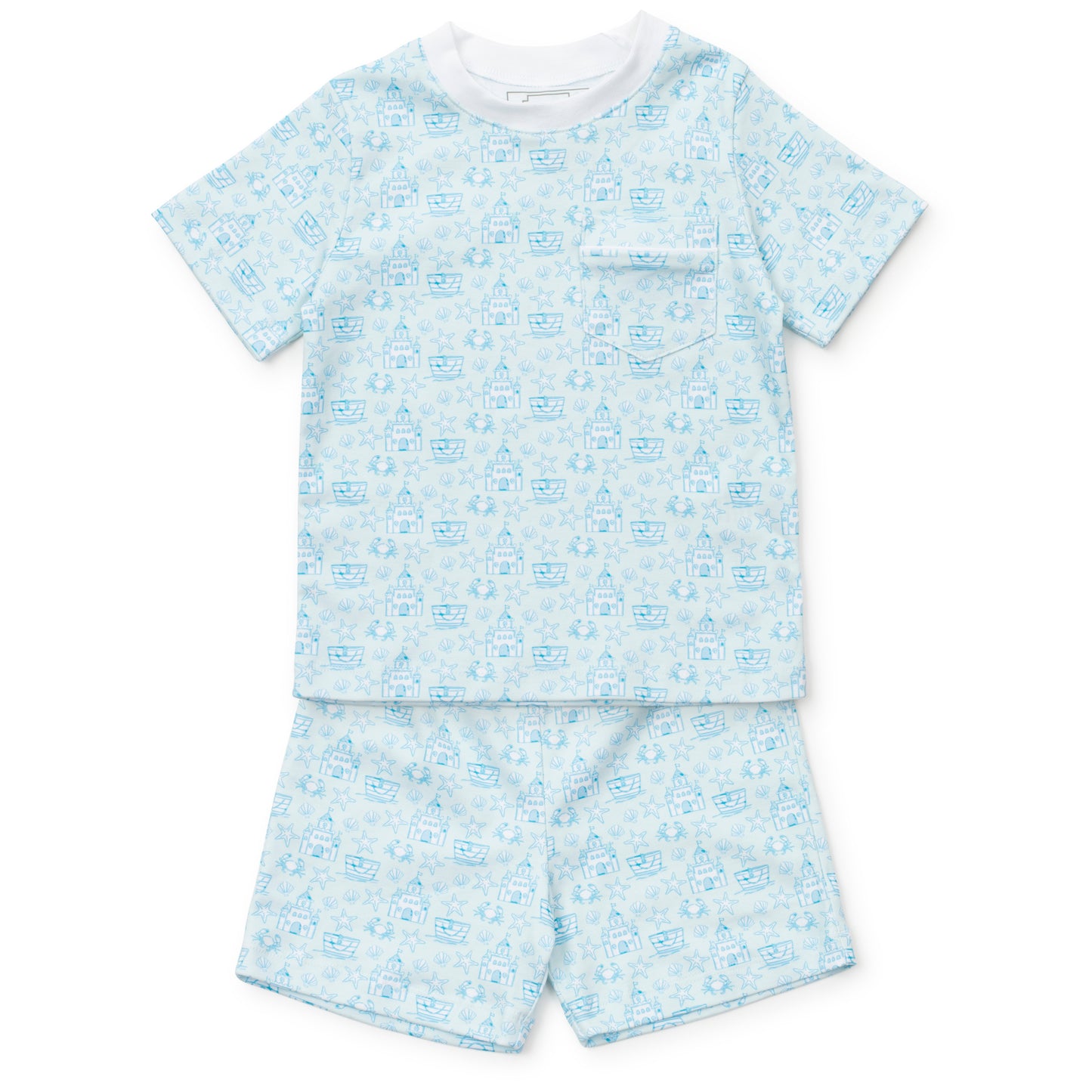 Charles Boys' Lounge Set - Sandcastles Blue