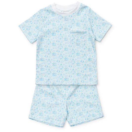 Charles Boys' Lounge Set - Sandcastles Blue