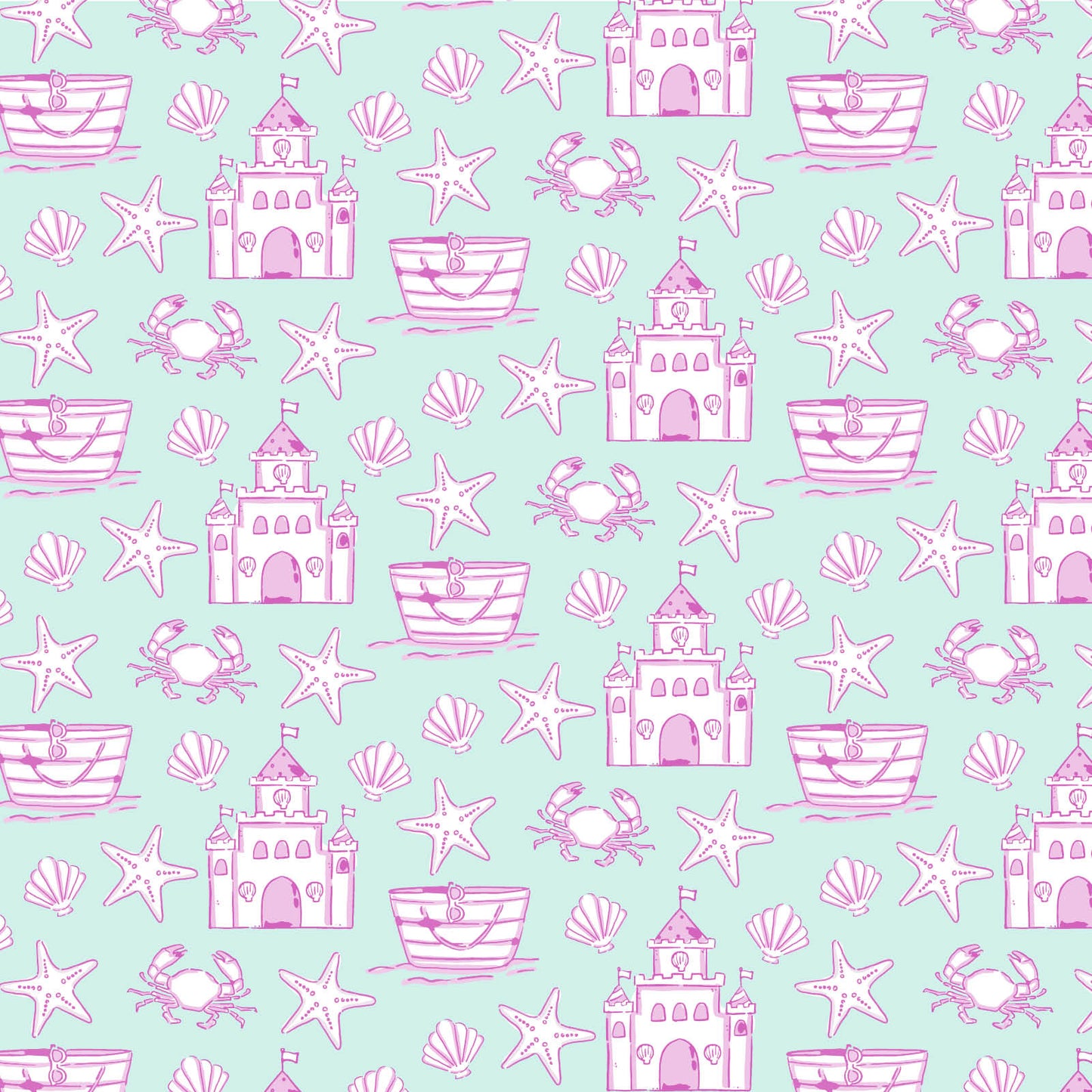 Marion Girls' Pima Cotton Bubble - Sandcastles Pink