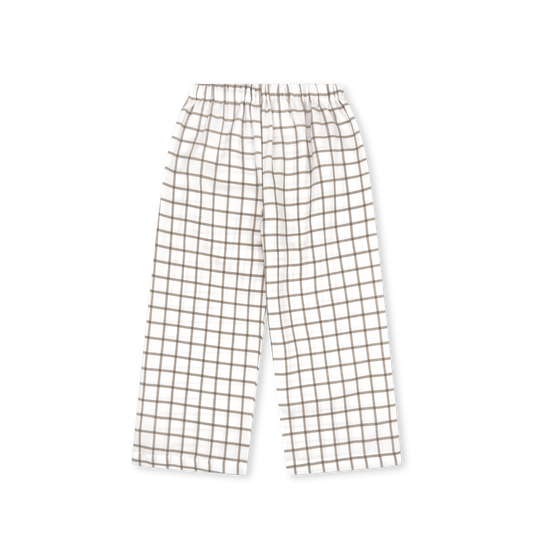 William King Street Windowpane Pants - Khaki