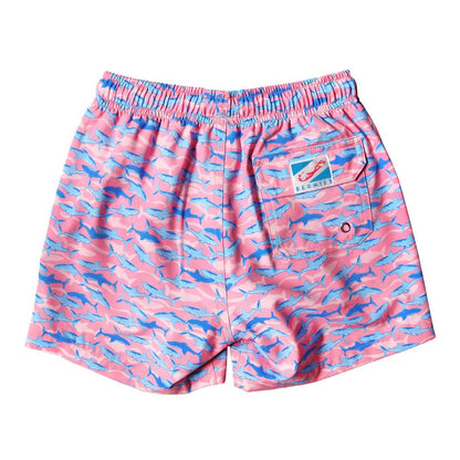 Pink Shark Swim Trunks