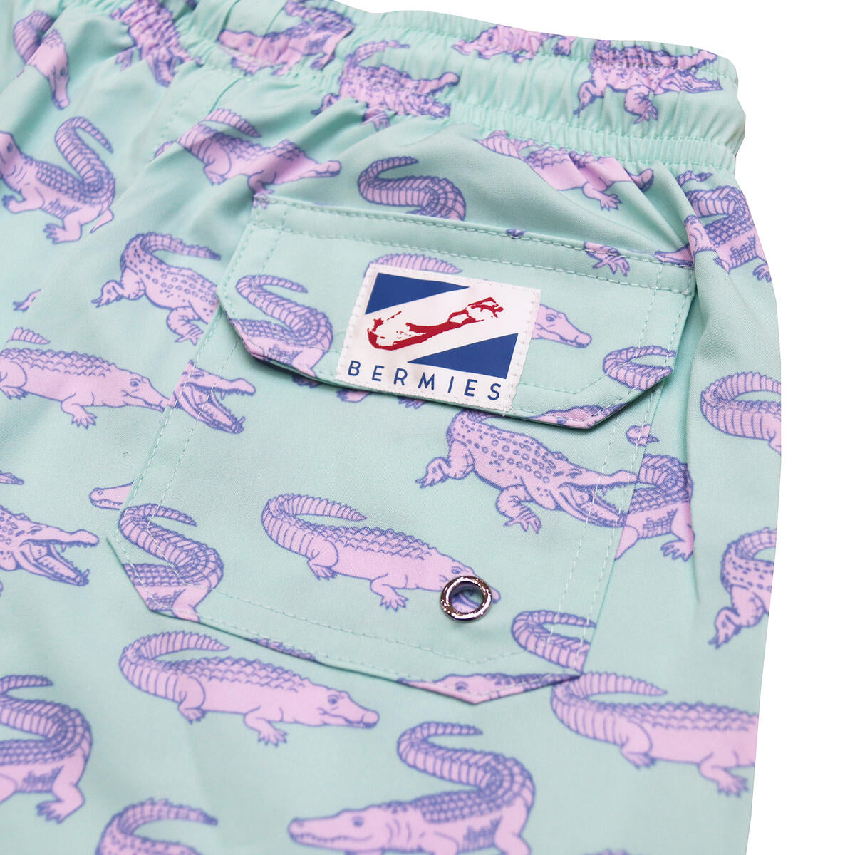 Green Crocodile Swim Trunks