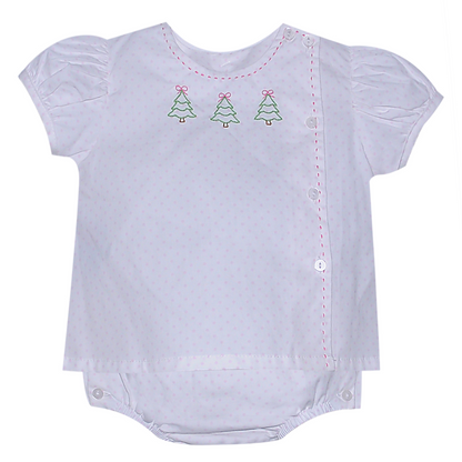 Riley Girl Pink Christmas Diaper Set