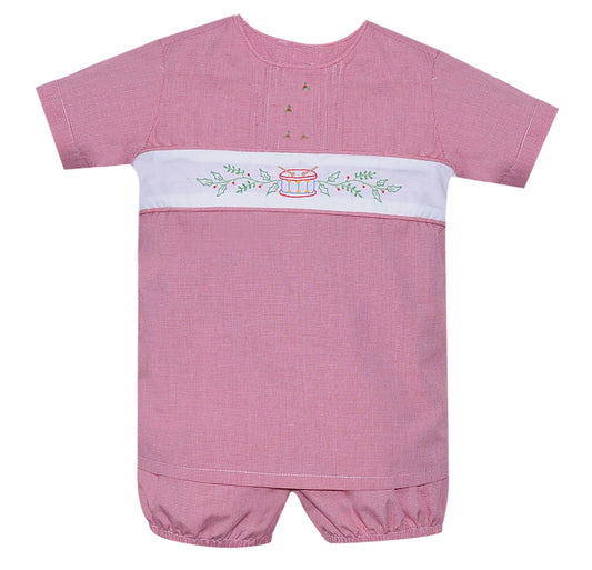 Christmas Drew Boy Bloomer/Short Set