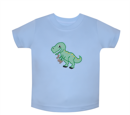 Blue Houston Dinosaur w/Chocolate Bunny Shirt