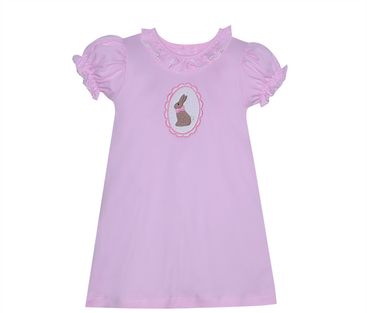 Pink Gemma Chocolate Bunny Dress