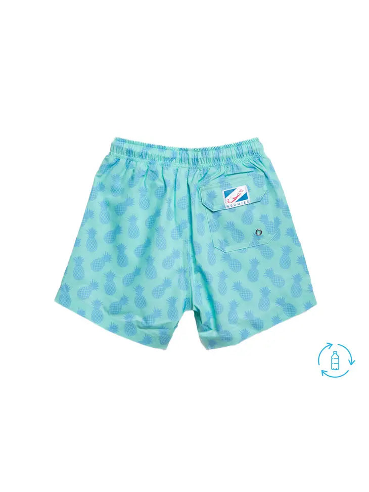 Pineapple Aqua Swim Trunks