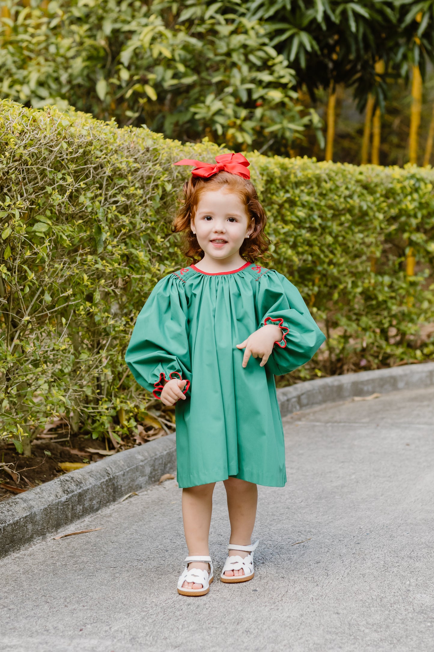 Bow Juno Dress - Kiawah Kelly Green