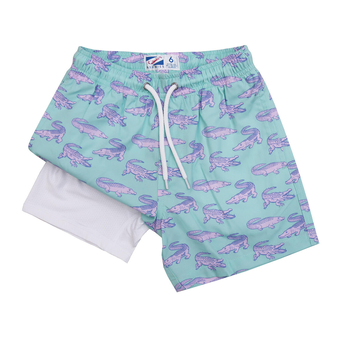 Green Crocodile Swim Trunks