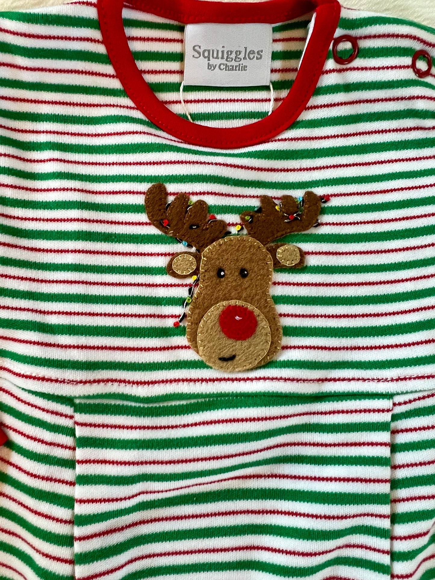 Pima Cotton Reindeer Romper