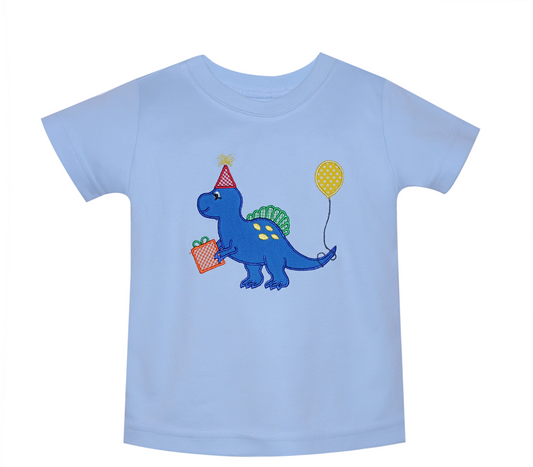 Royal Blue Houston Party Dinosaur Shirt