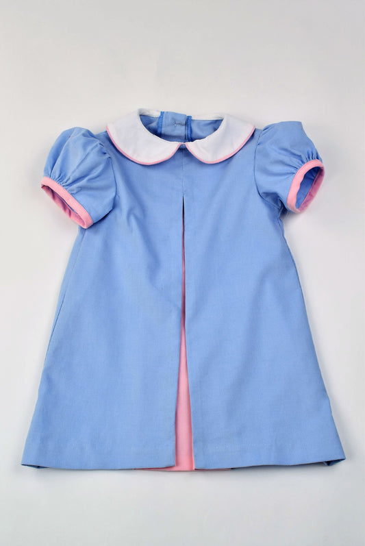 Pink and Blue Corduroy Float Dress