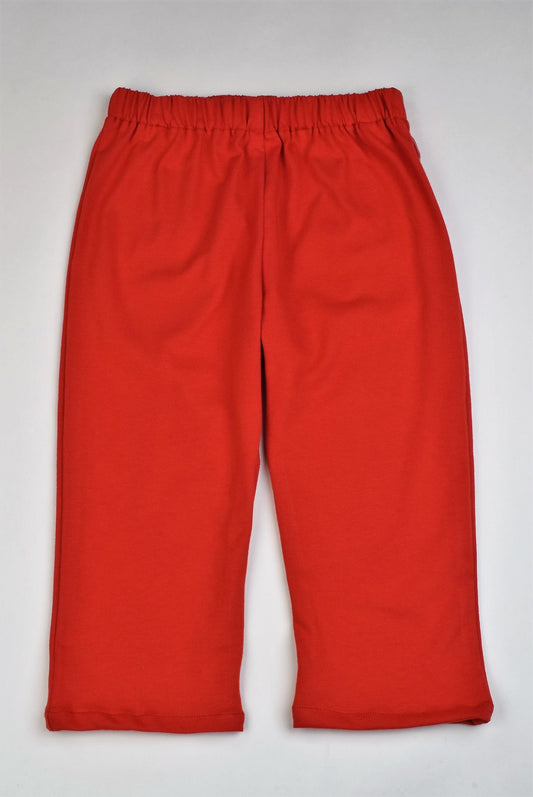 Red Knit Leo Pant