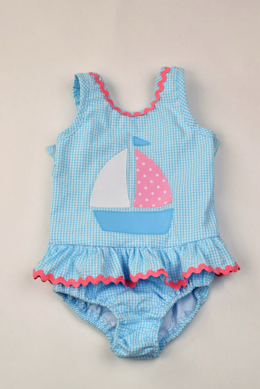 Sailboat One Piece Swimsuit