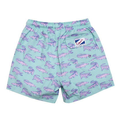 Green Crocodile Swim Trunks