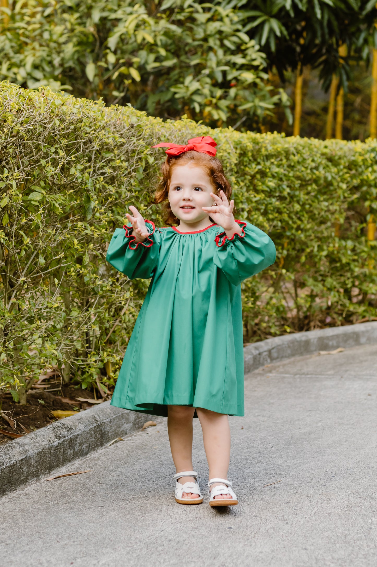 Bow Juno Dress - Kiawah Kelly Green