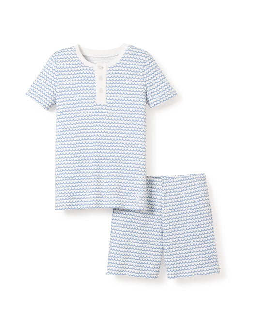 Kid's Pima Snug Fit Pajama Short Set in La Mer