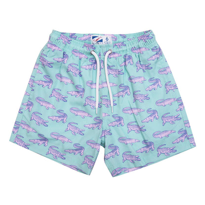 Green Crocodile Swim Trunks