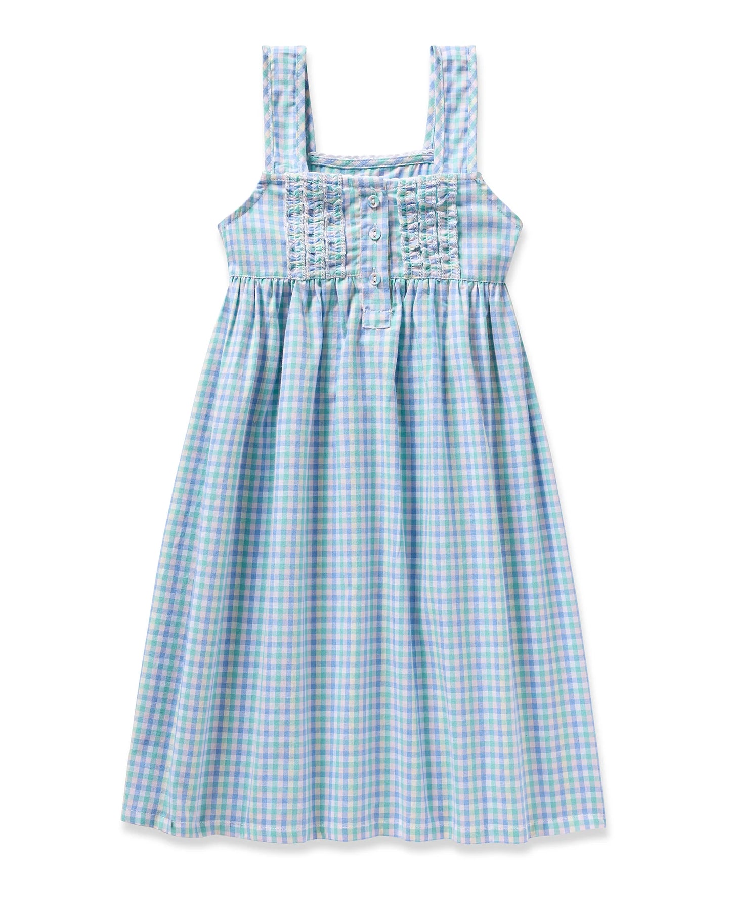 Girl's Twill Charlotte Nightgown in Spring Gingham