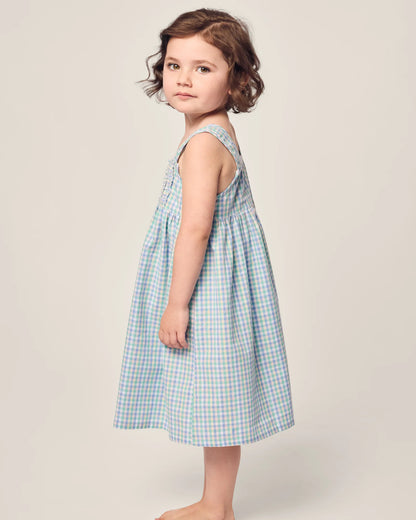 Girl's Twill Charlotte Nightgown in Spring Gingham