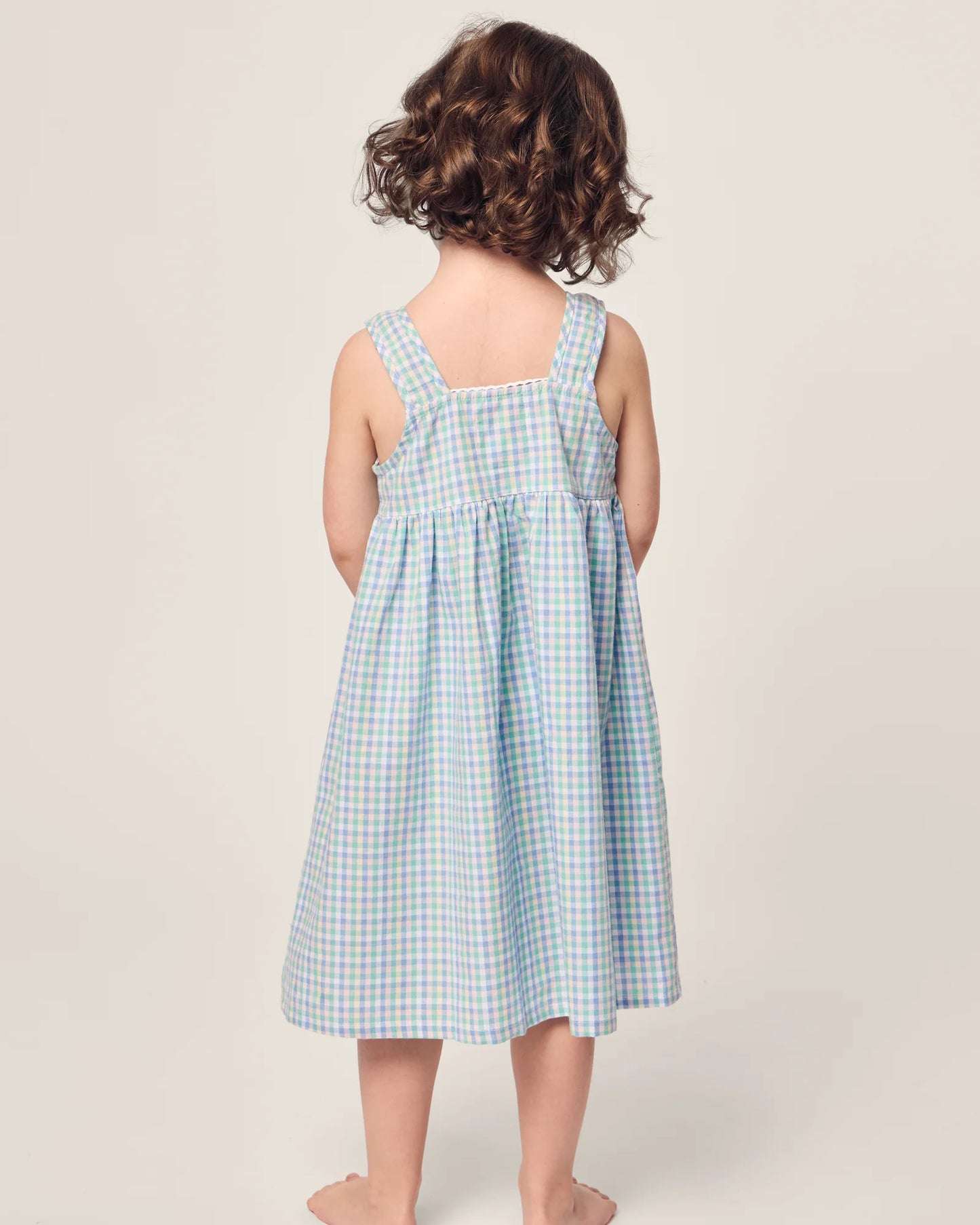 Girl's Twill Charlotte Nightgown in Spring Gingham