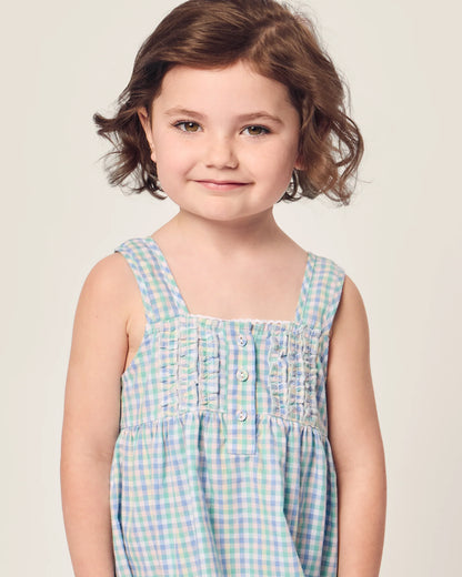 Girl's Twill Charlotte Nightgown in Spring Gingham