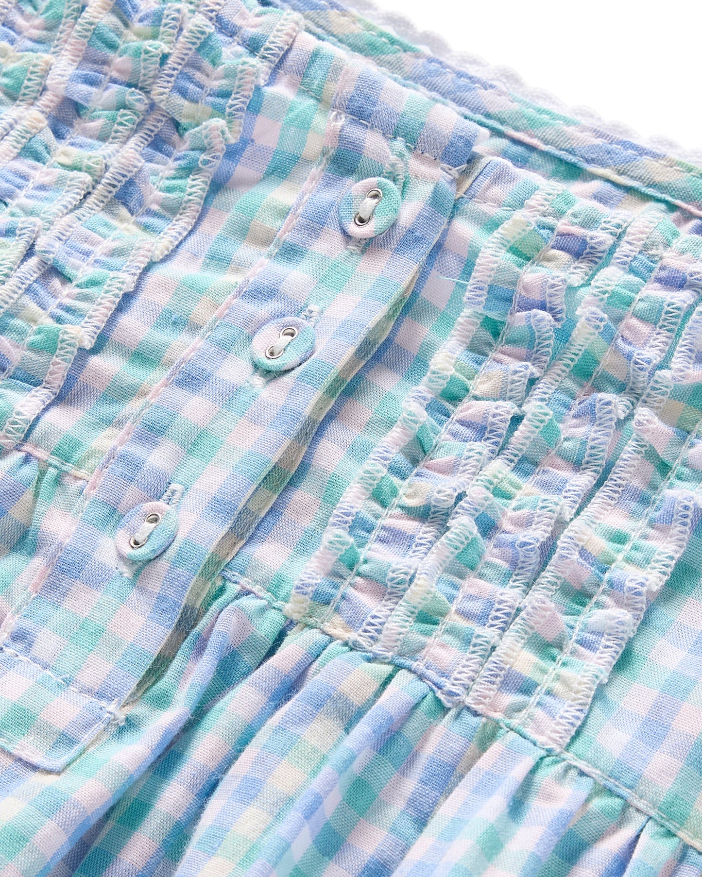 Girl's Twill Charlotte Nightgown in Spring Gingham