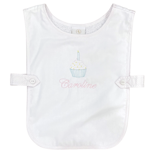 Celebration Bib - Precious Pink Bitty Dot