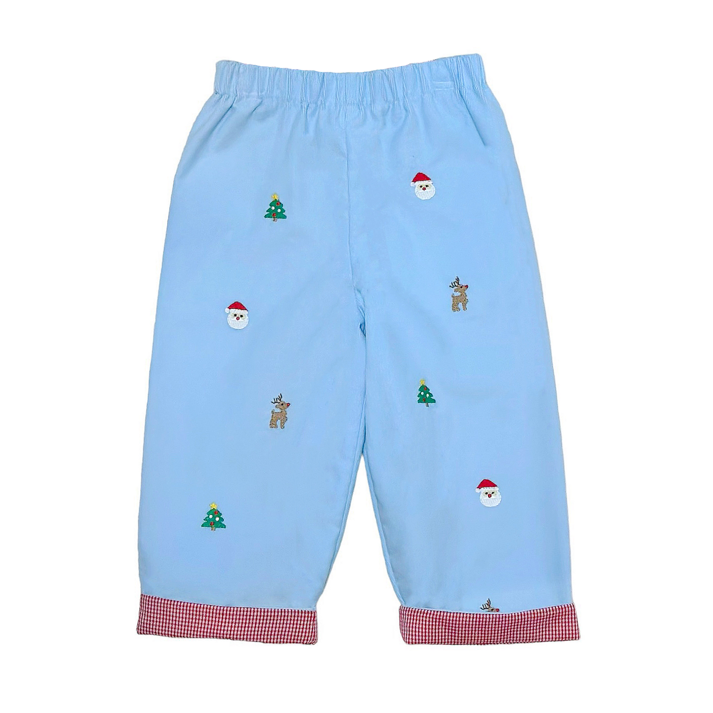 Christmas Leo Pants - Light Blue Cord