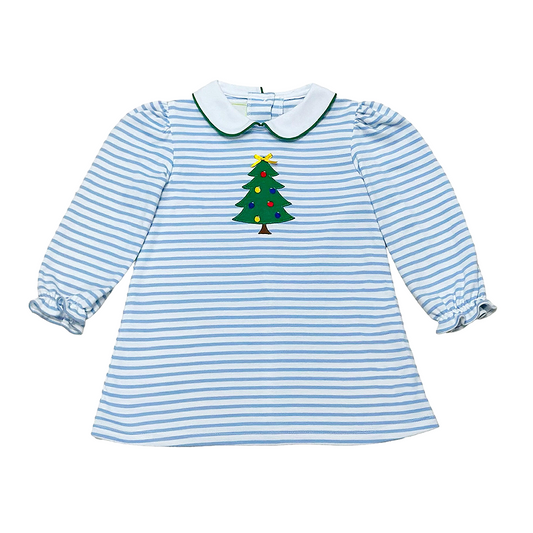 Christmas Tree Louisa Dress - Cloud TS Knit