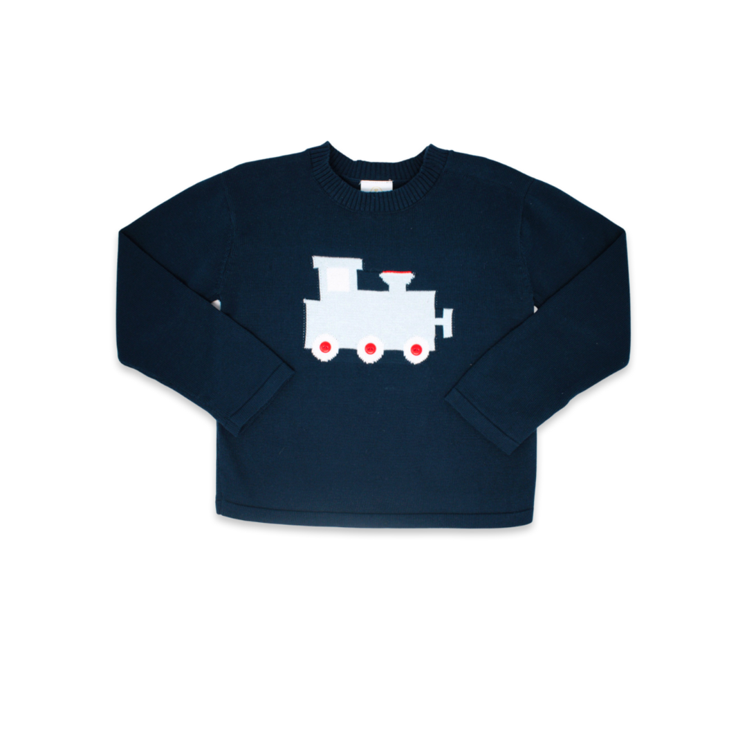 Cozy Up Sweater-Navy Train