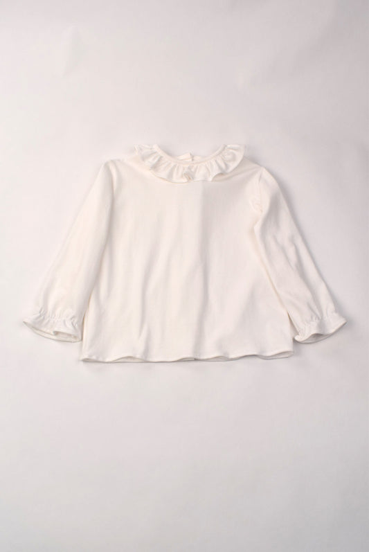 Ruffle Collar Knit Blouse