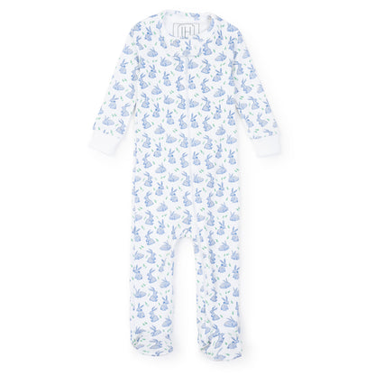 Blue Bunny Hop-Parker Zipper Pajama