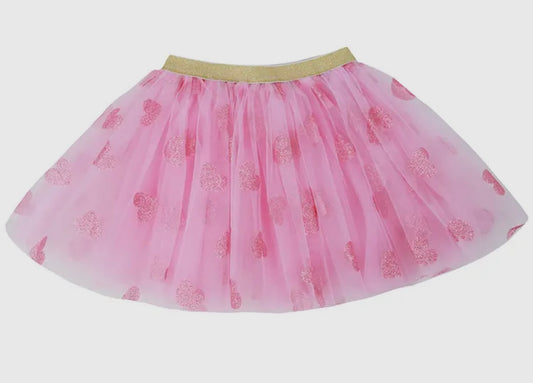 Pink Glitter Heart Tutu