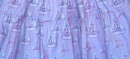 Purple Sailboats Mini Molly Dress