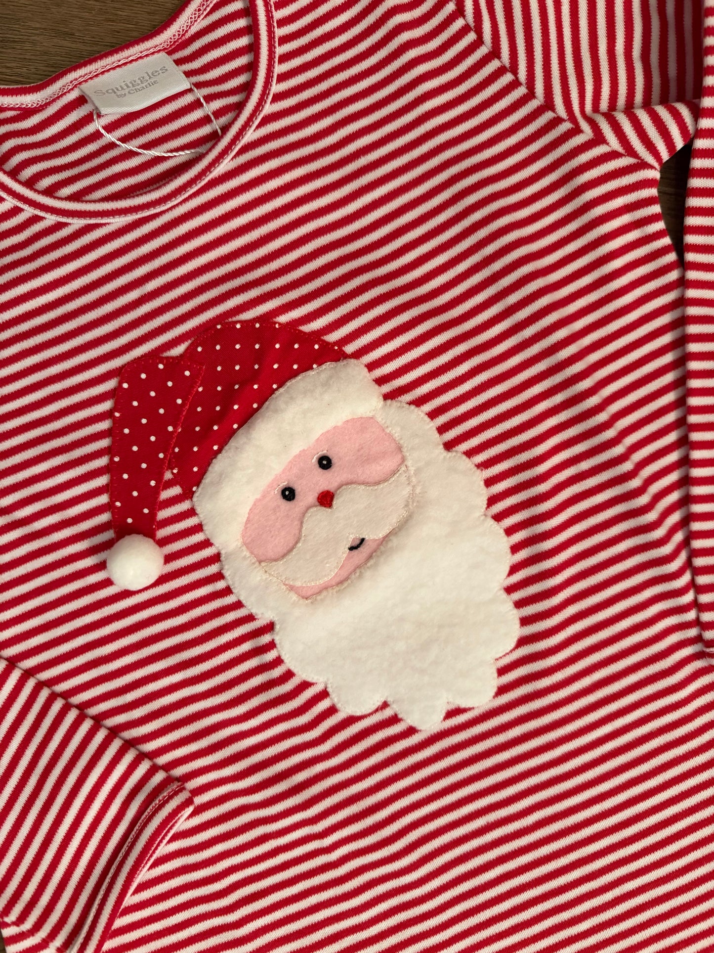 Say Cheese Santa Long Sleeve Popover Dress