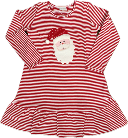 Say Cheese Santa Long Sleeve Popover Dress