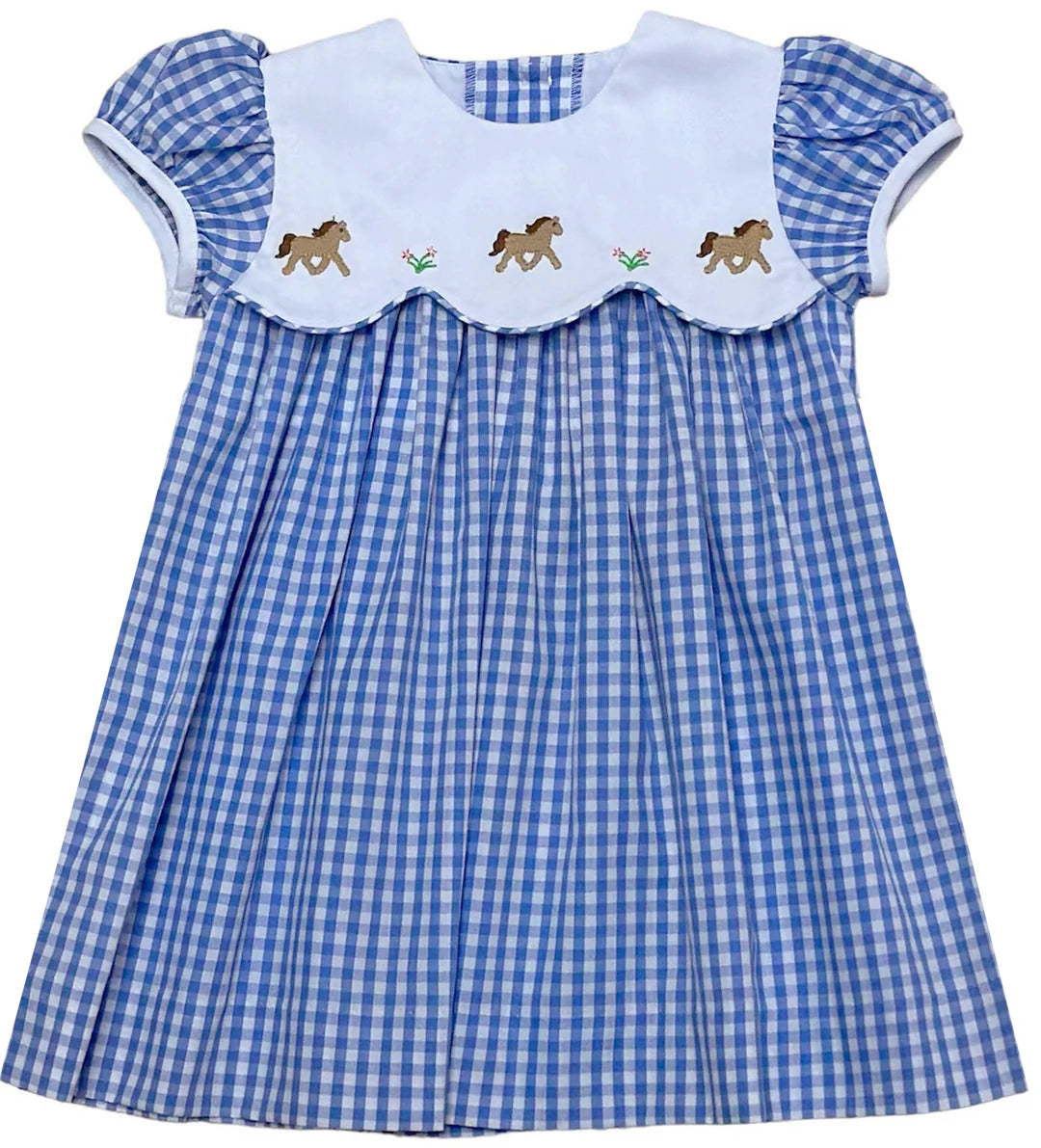 Horse Robinson Dress - Periwinkle Check