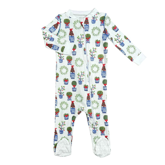 Christmas Planters Footed Pajamas