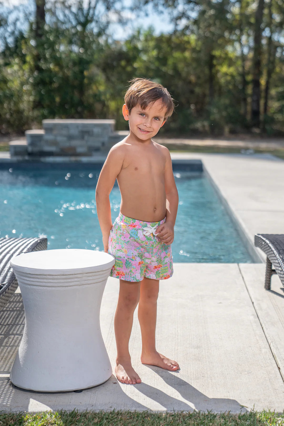 Charming Charleston Swim Trunks